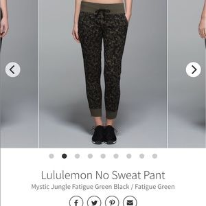 Lululemon no sweat pants.  Fatigue
